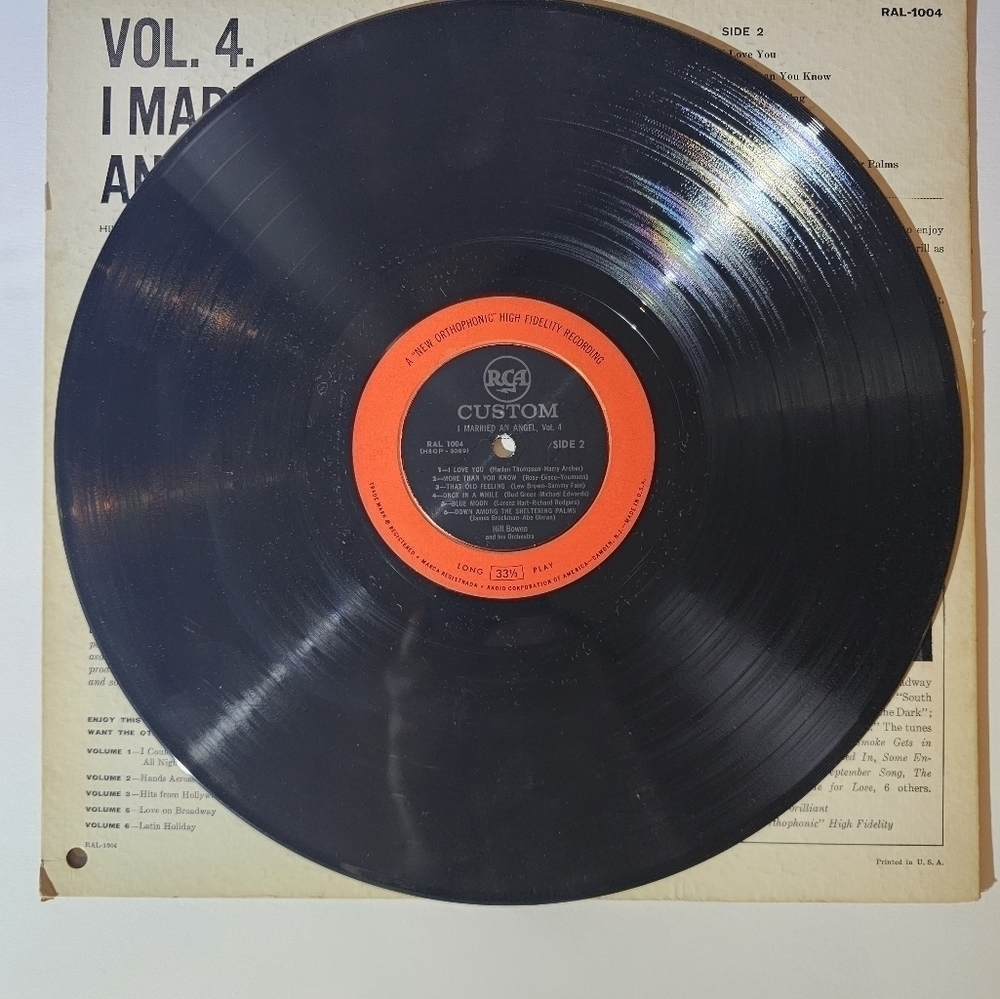 1957 Vintage Vinyl: Hill Bowen's 'I Married An Angel' - Classic Orchestra Record - Picture 3 of 4
